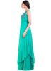 Sea Green Twin Layered Chiffon Gown