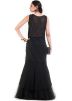 Black Embroidered Georgette & Net Fish Cut Gown 