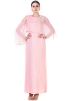 Pink Cold Shoulder Cape Style Gown