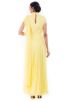 Yellow Hand Embroidered Gown With Attached Dupatta