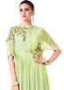 Light Green Hand Embroidered Designer Gown