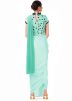 Pastel Green Draped Dhoti With Blouse