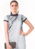 Grey Draped Dhoti With Embroidered Blouse