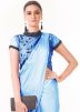 Blue Draped Dhoti With Embroidered Blouse