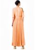 Orange Hand Embroidered Georgette Designer Gown