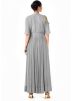 Grey Hand Embroidered Georgette Designer Gown