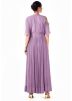 Lavender Hand Embroidered Georgette Designer Gown