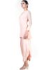 Pastel Peach Gota Work Kameez With Draped Skirt