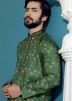 Green Men Digital Floral Print Kurta Pajama