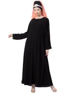 Black Readymade Golden Piping Abaya