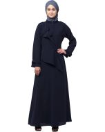 Blue Overlapped Readymade Abaya