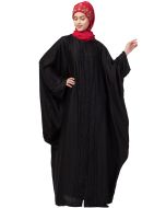 Readymde Black Hand Embroidered Open Front Kaftan