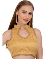 Golden Embroidered Readymade Blouse