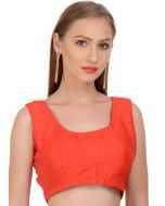 Readymade Orange Dupion Silk Blouse