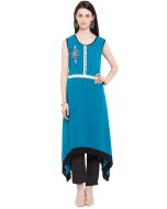 Buy Blue Readymade Georgette Designer Indian Tunics USA Online 