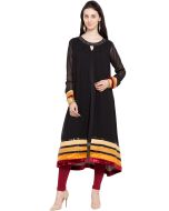 Black Readymade Georgette Designer Indian Tunics USA Online 