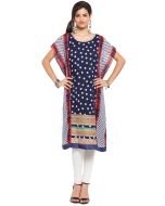 Indian Tunic Dress: Buy Blue Readymade Georgette Indian Tunics for Women