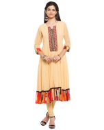 Cream Readymade Georgette Tunic