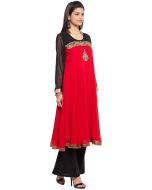 Indian Tunics: Buy Red Readymade Georgette Indian Tunic Dresses Online