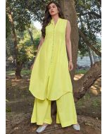 Yellow Readymade Kameez Palazzo Set