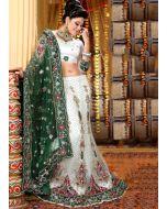 White Net Lehenga Choli with Dupatta