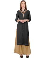 Black Embroidered Kurta Set