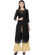 Black Embroidered Kurta Set