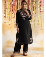 Black Embroidered Pant Kurta Set