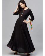 Black Anarkali Kurta & Churidar Set