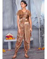 Multicolor Indo Western Dhoti With Sequinned Blouse