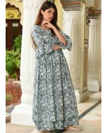 Green Readymade Digital Printed Palazzo Set