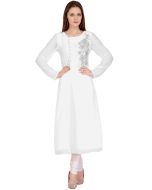 White Thread Embroidered Kurta Set