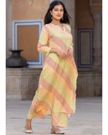 Readymade Yellow Printed Kurta Set