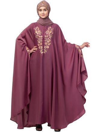 Readymade Pink Thread Embroidered Kaftan