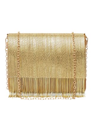 Golden Embellished Clutch Hand bag