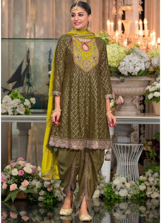 Green Embroidered Salwar Suit Set