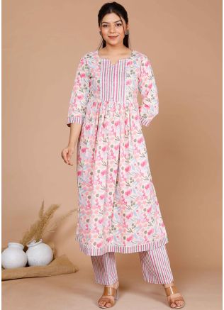 Multicolored Floral Printed Kurta Set