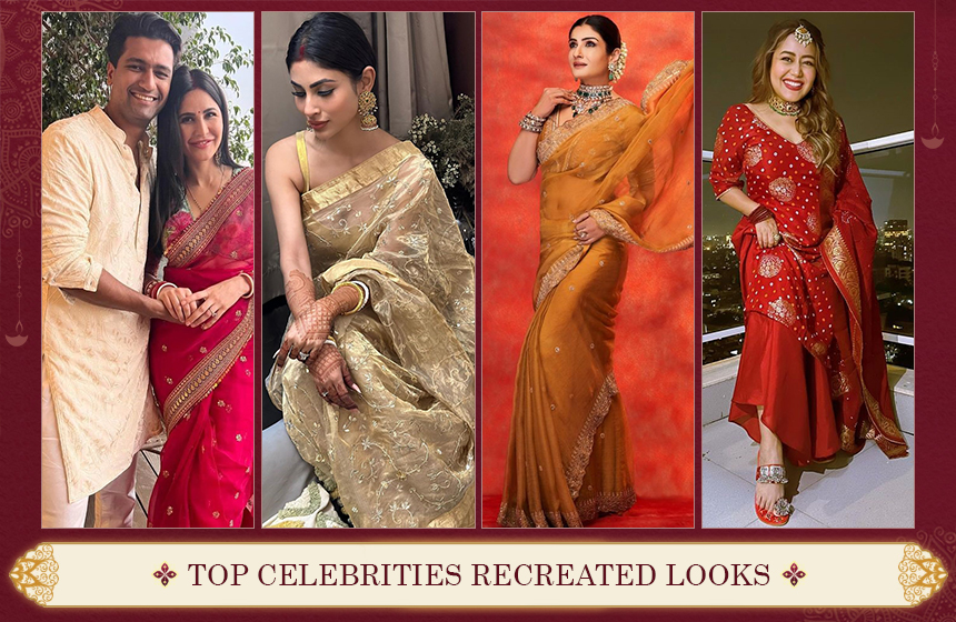 Recreate top celebrities Karwa Chauth looks with Panash India.